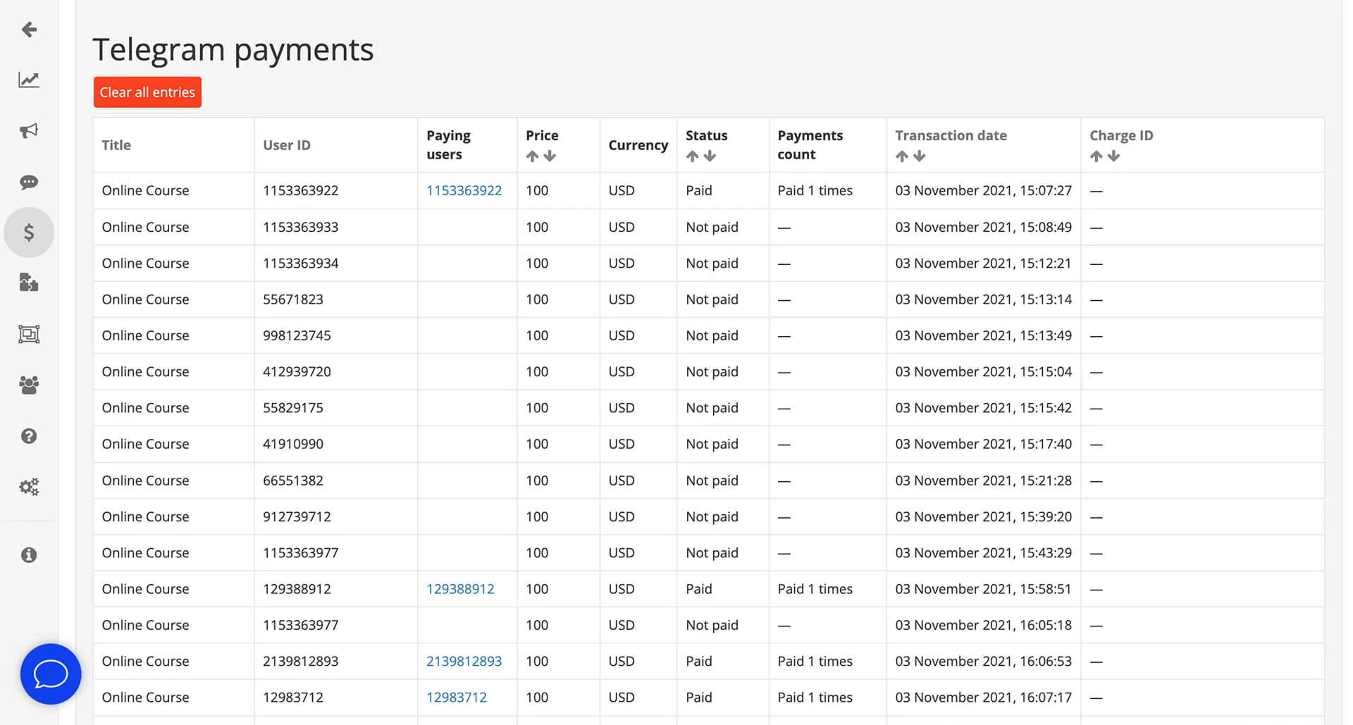 Payments